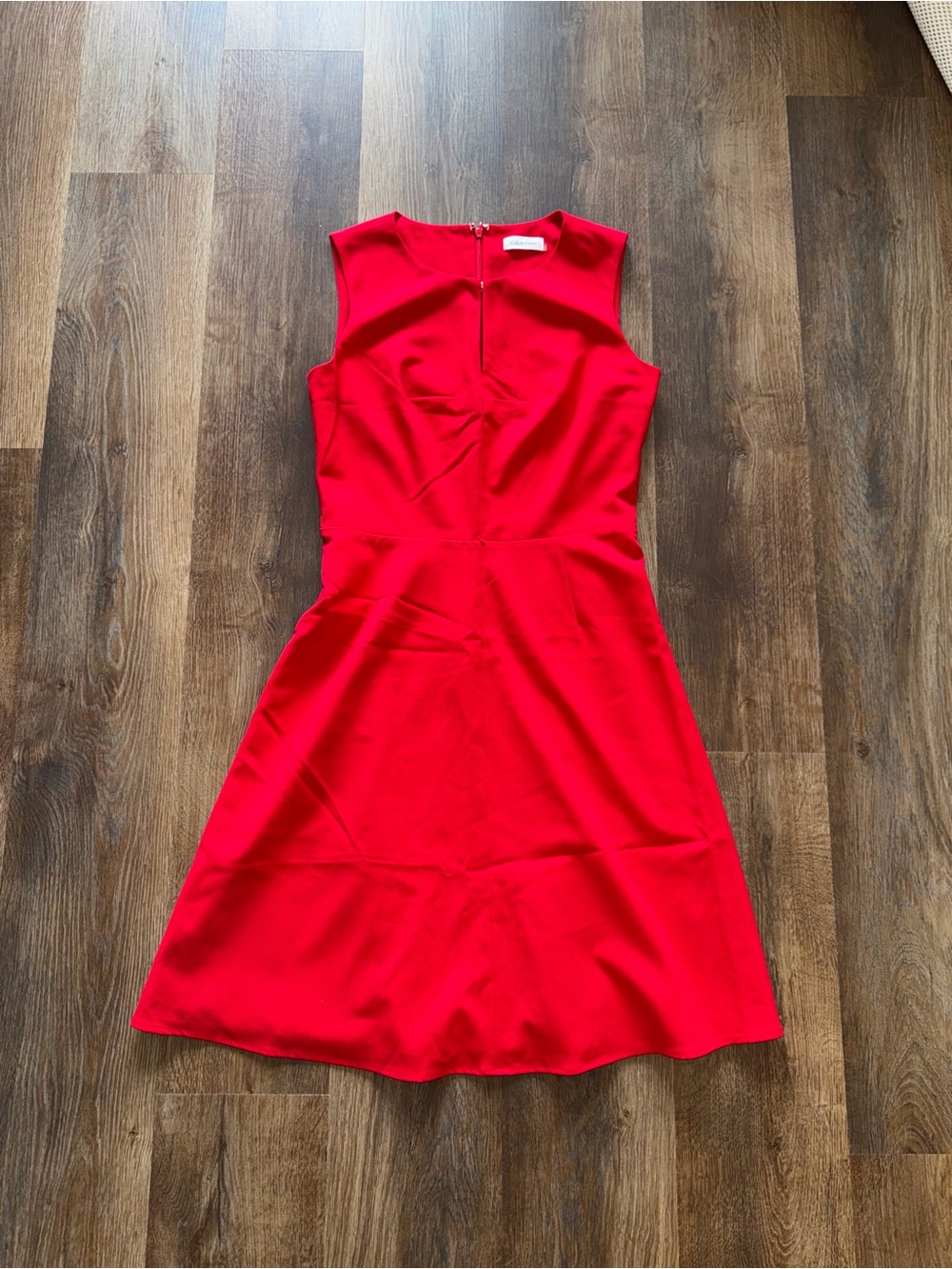 Calvin Klein Classic Red Sleeveless A-Line Dress - size 4